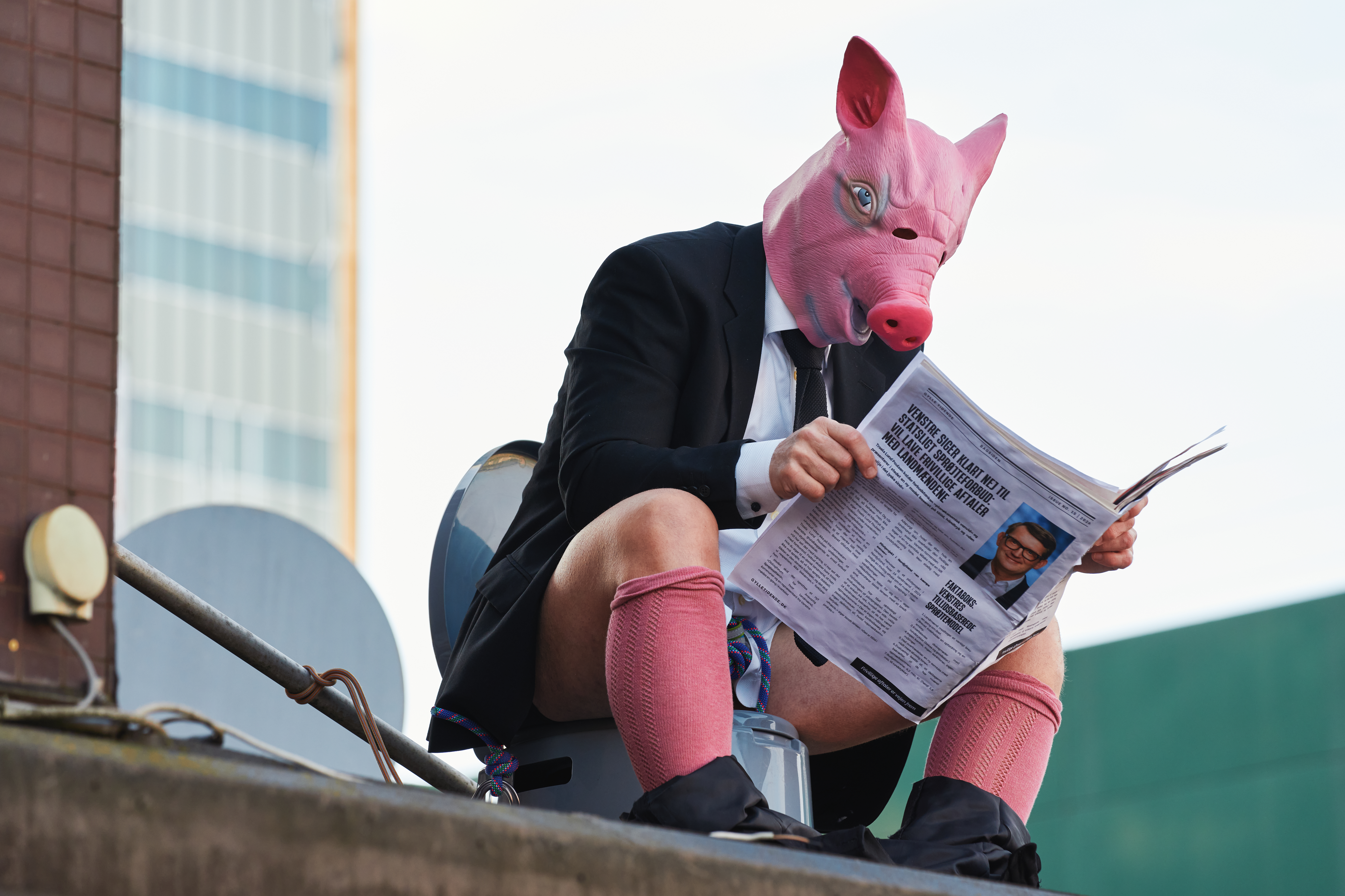 Skidende grise i aktion mod sundhedsskadelig lobbyisme