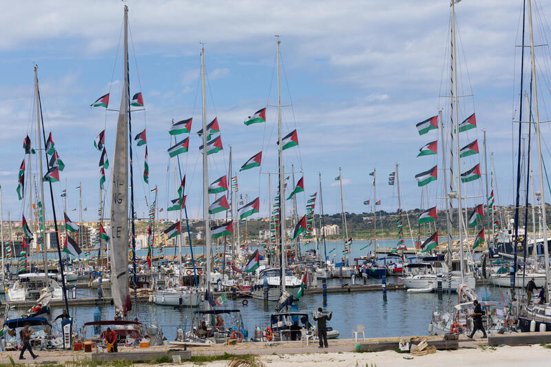 Arctic Sunrise og Global Sumud Flotilla i Sicilien
