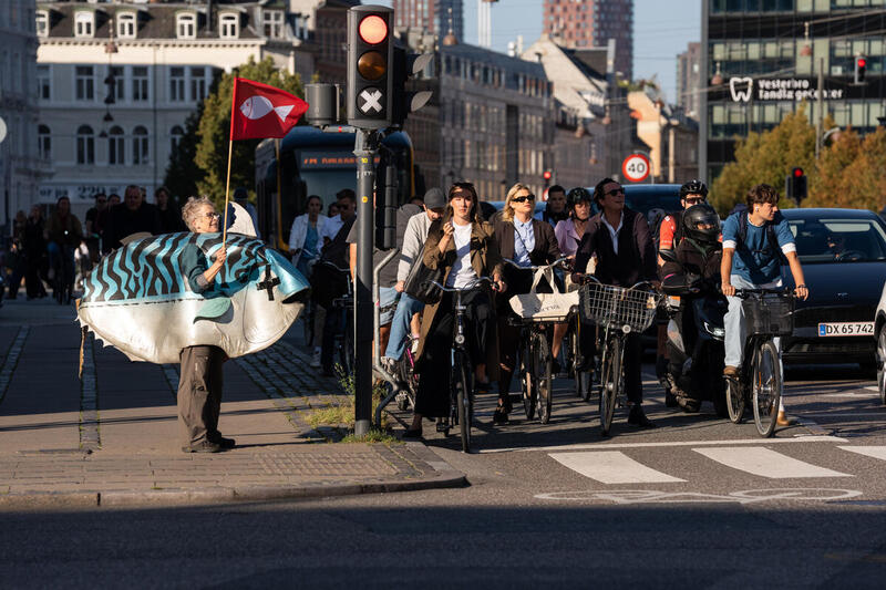 Greenpeace Norden aktivist på gaden.