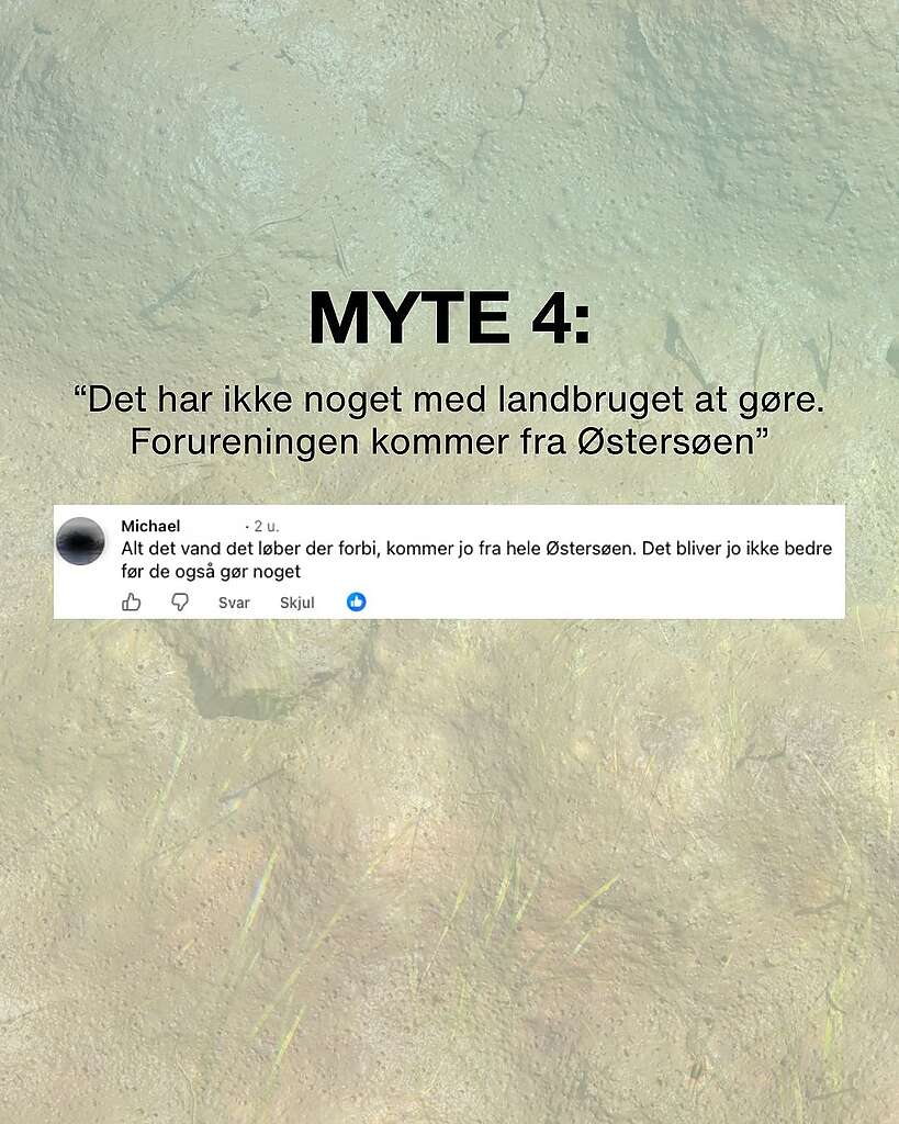 8 Landbrug & Fødevarer myte om at kvælstofforurening kommer fra udlandet via Østersøen.
