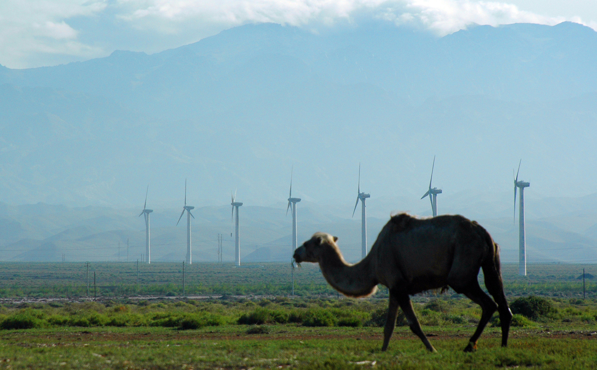Dabancheng Wind Farm in China. © Greenpeace /  Hu Wei