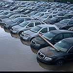 cars in water