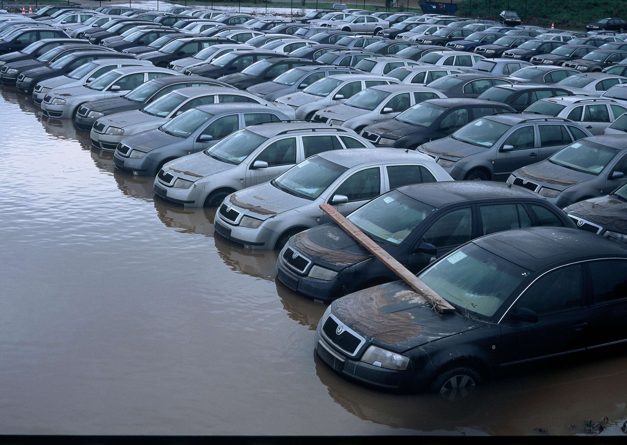 cars in water