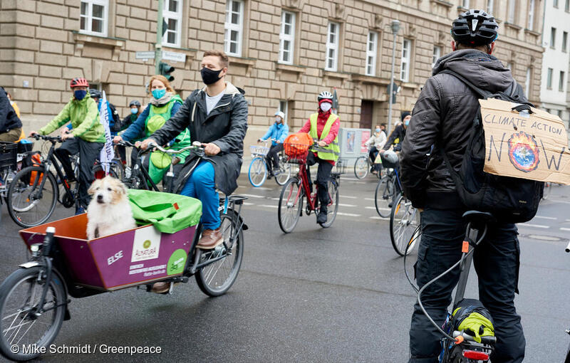 Bicycle climate protest in Berlin