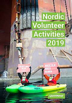 Kansikuva Greenpeacen pohjoismaisen vapaaehtoistoiminnan raportista vuodelle 2019