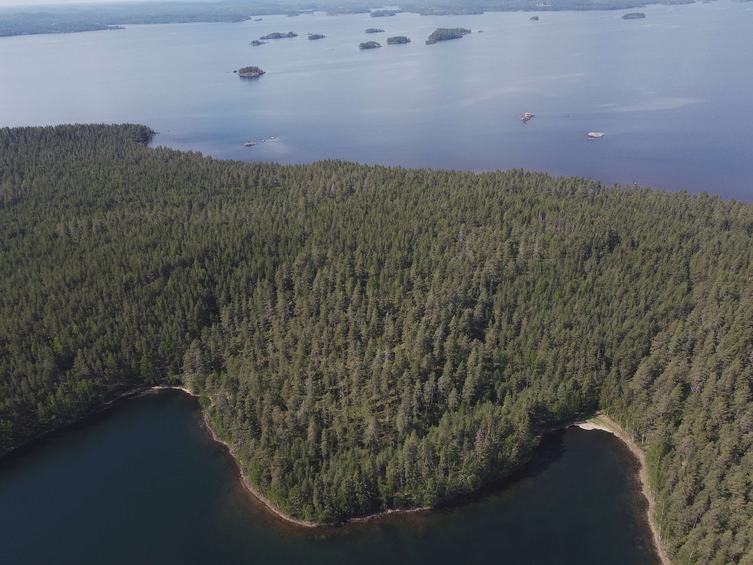 Rokansaari kuvattuna ilmasta käsin.