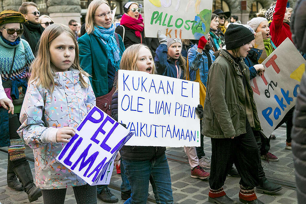 Climate Policy March in Helsinki. © Jonne Sippola / Greenpeace
