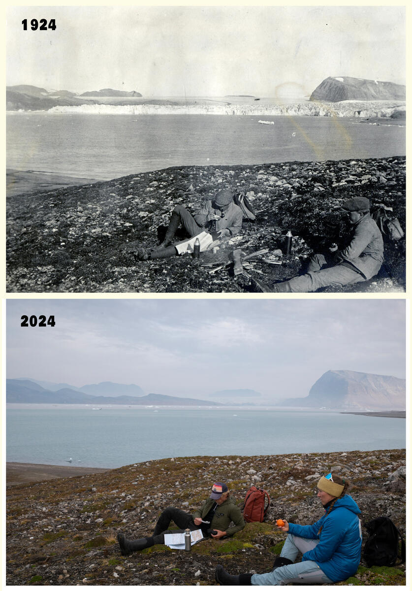 Glacier Comparison Image - Ny Alesund, Svalbard. © Christian Åslund / Norwegian Polar Institute / Greenpeace Glacier Comparison Image - Ny Alesund, Svalbard. © Christian Åslund / Norwegian Polar Institute / Greenpeace