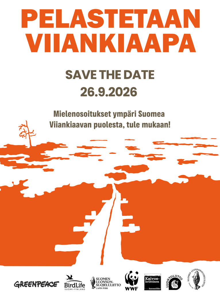 Mielenosoitukset Viiankiaavan puolesta lauantaina 26.9. eri puolella Suomea. Katso tarkemmat, päivittyvät tiedot ja tule mukaan!