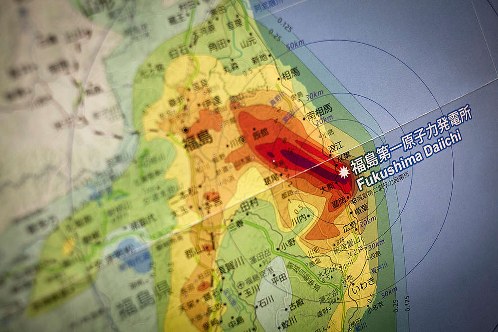 Fukushima Map. © Daniel Müller / Greenpeace