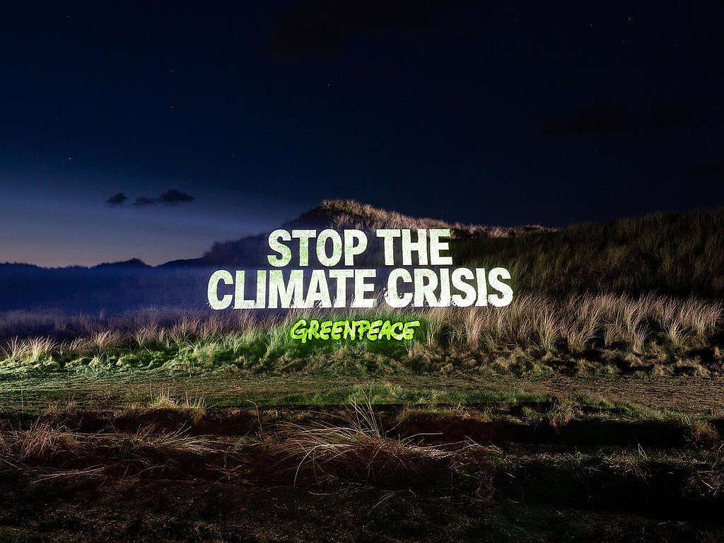 300 Drones, 1 Message: Act Now - Action in Cornwall - Stills from Video. © Greenpeace 300 Drones, 1 Message: Act Now - Action in Cornwall - Stills from Video. © Greenpeace
