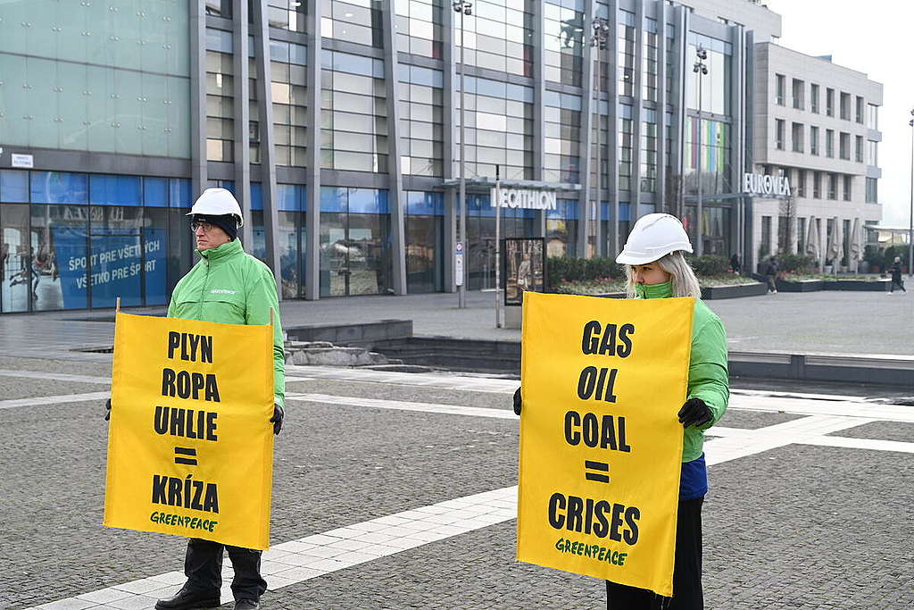 Action at Central European Energy Conference in Bratislava, Slovakia.