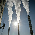 Action at Agios Dimitrios Power Station in Greece. © Will Rose / Greenpeace