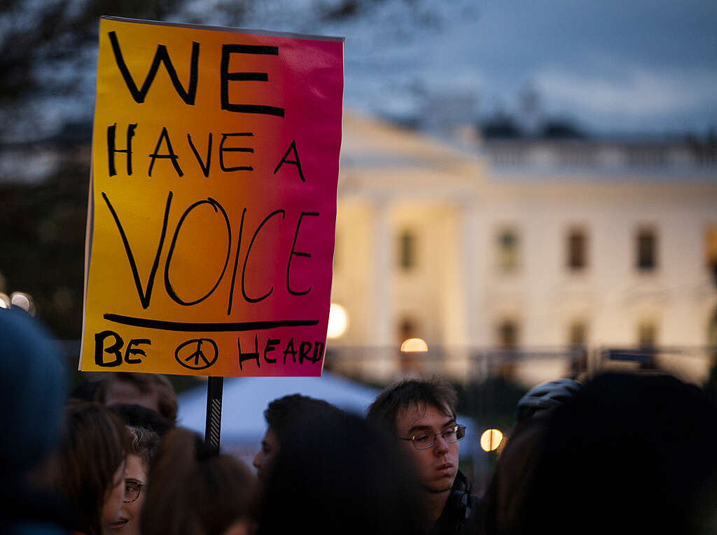 Trump Election Vigil in the U.S. © Robert Meyers / Greenpeace Trump Election Vigil in the U.S. © Robert Meyers / Greenpeace