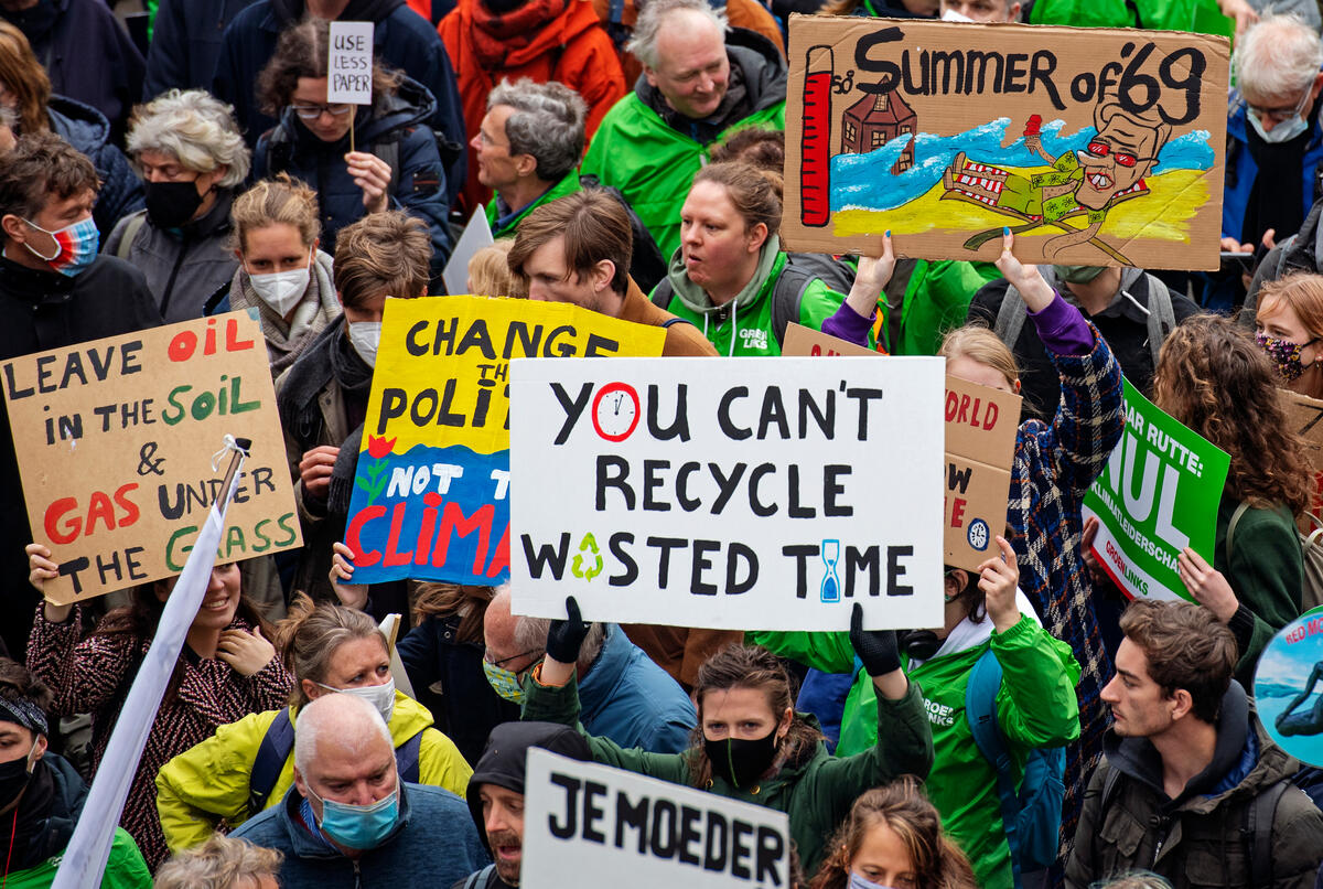 COP26 global day of Climate Action in Amsterdam. © Marten  van Dijl / Greenpeace COP26 global day of Climate Action in Amsterdam. © Marten  van Dijl / Greenpeace