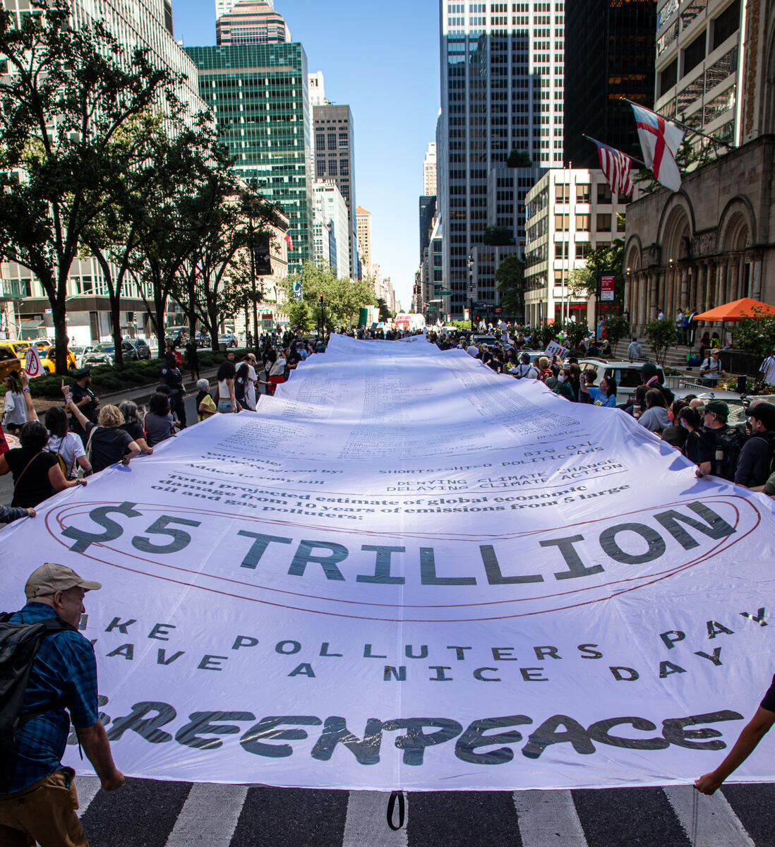 Climate March 2025 in New York. © Tim Aubry / Greenpeace