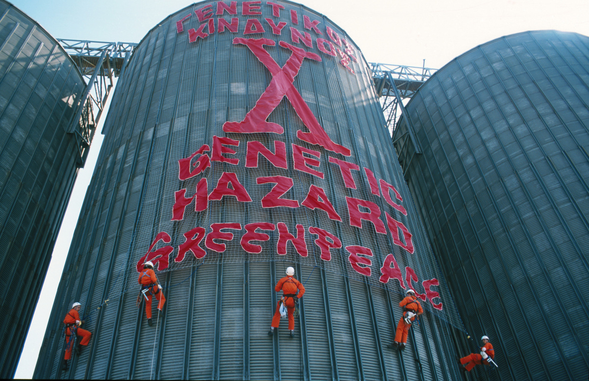 Action Against Import of GE Soya in Greece. © Greenpeace / Karen Robinson