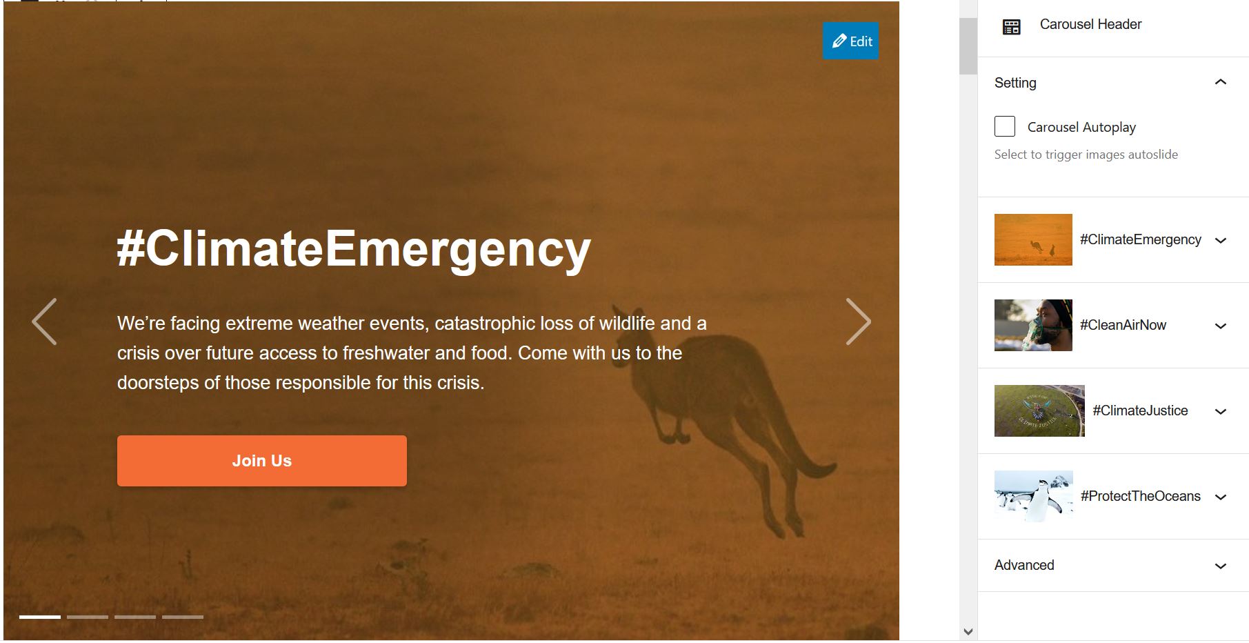 Release v2.62 – Drag and drop function to easily change order in Carousel Header block