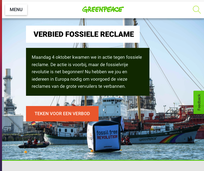 Greenpeace Netherlands innovations (and handover)