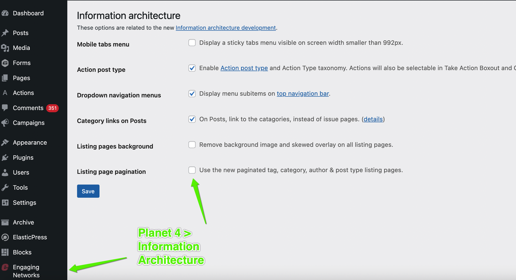 Listing-Pagination-setting
