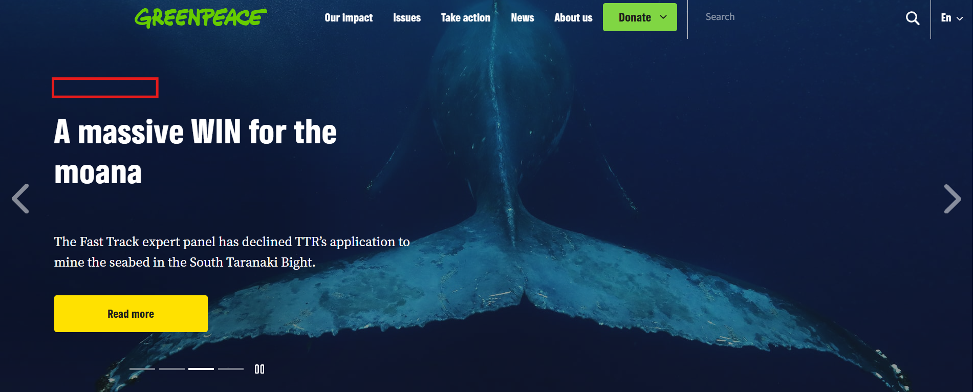 Homepage Carousel “pre-header” field