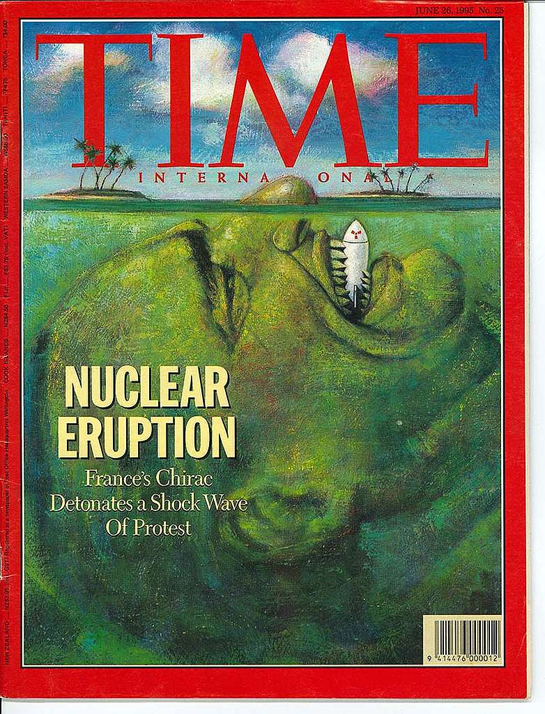 6 June 1995: Greenpeace announces SV Rainbow Warrior II will lead protests at Moruora Atoll in Te Ao Maohi/French Polynesia after Jacques Chirac announced the French Government would resume nuclear testing there