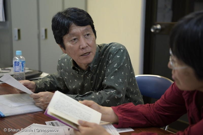 Minoru Ikeda, former decontamination worker in Namie and at the Fukushima Daiichi nuclear plant. Shaun Burnie/Greenpeace