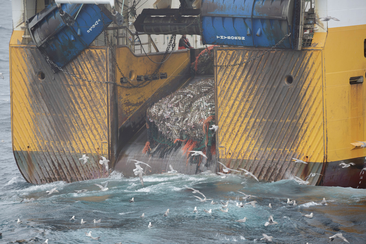 Bottom Trawler in the Barents Sea. © Nick Cobbing / Greenpeace