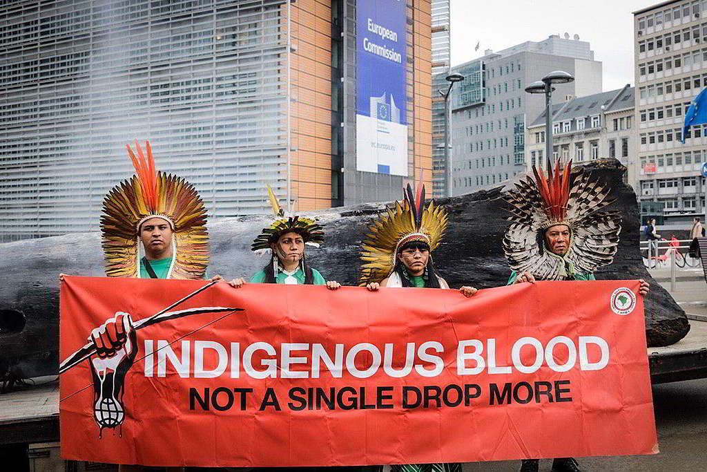 巴西原住民領袖去年11月前往歐洲議會，批評巴西政府保育亞馬遜雨林不力，並促請歐洲各國關注原住民人權議題。 © Midia NINJA