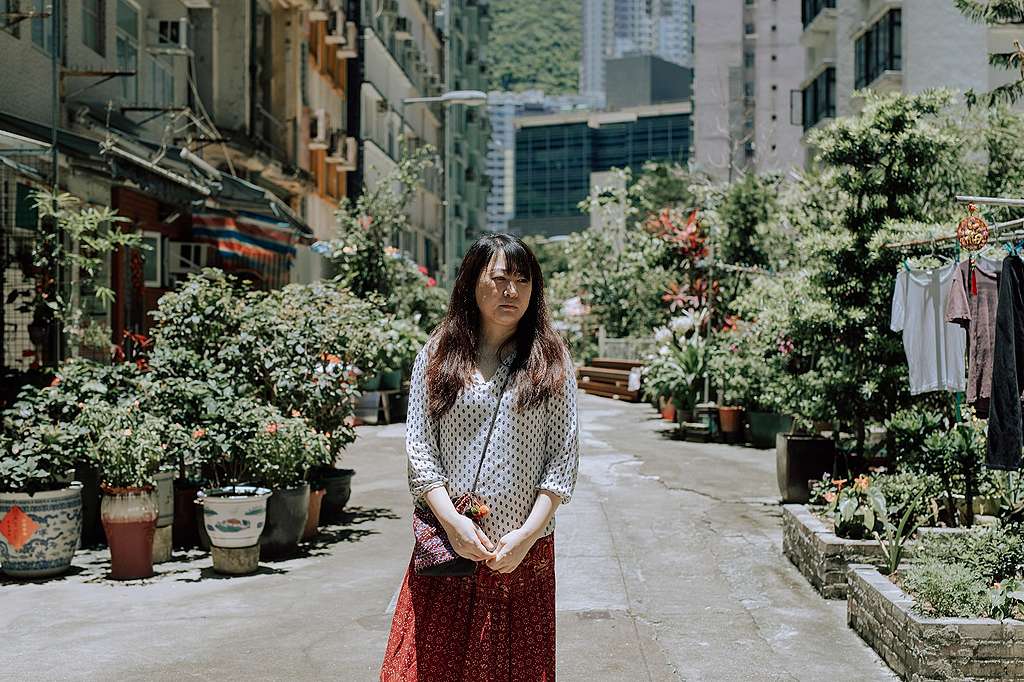 可儀的家族，從前在西環開菜檔，到後來賣花，紥根在這社區接近八十年。© Elvis Tang / Greenpeace