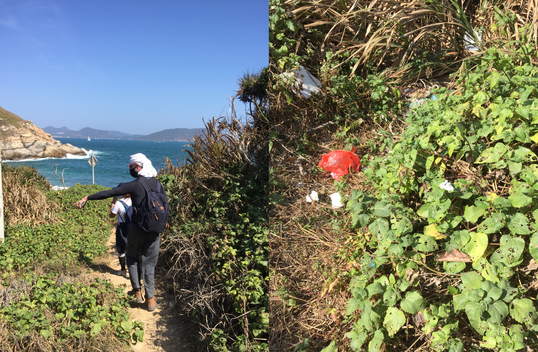 去海灘的路邊有許多垃圾 © Island hopper