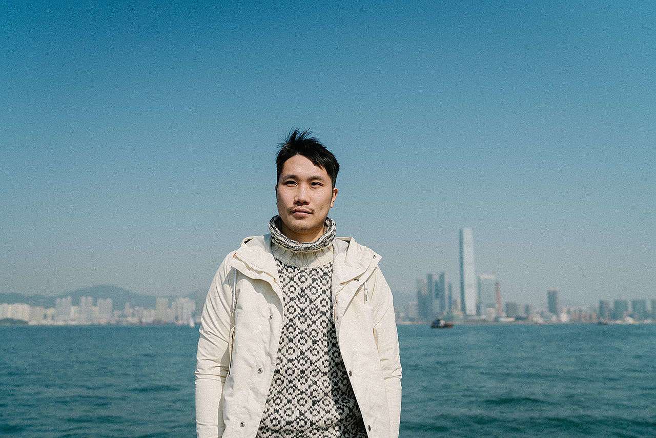 攀登高峰，極地探險，全因受到大自然感召，Eric Wong希望與更多人信守大自然的法則。© Patrick Cho / Greenpeace