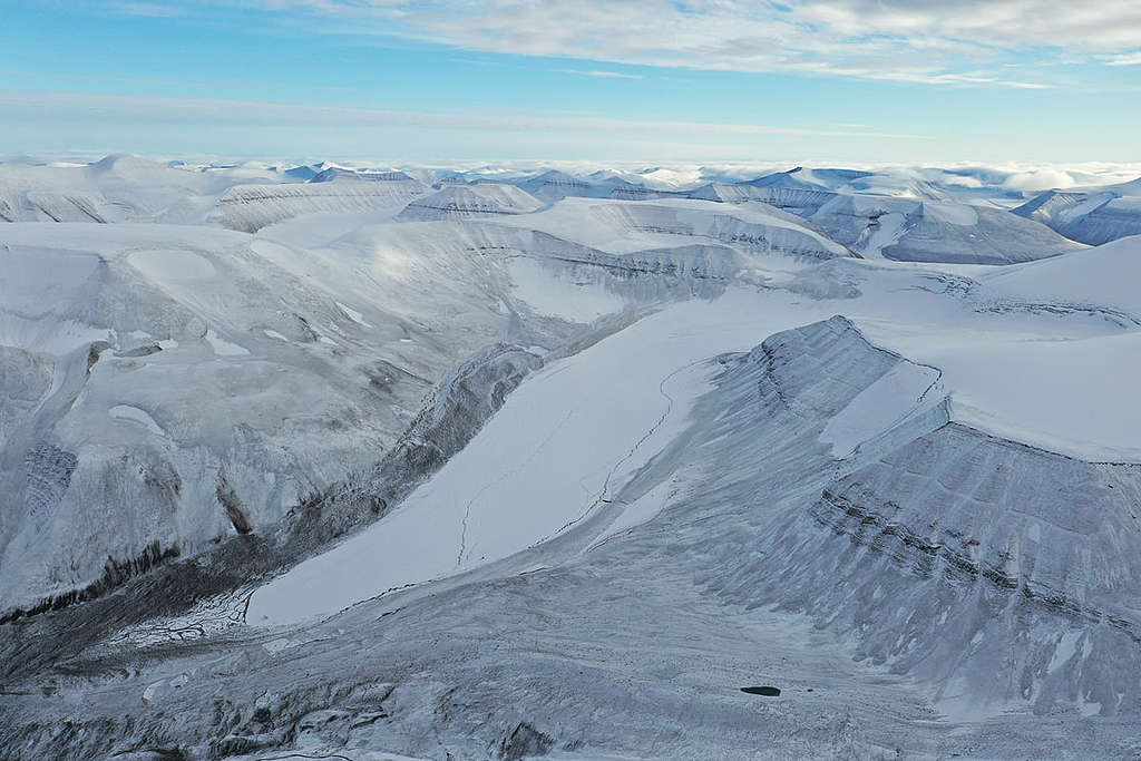 斯瓦爾巴群島(Svalbard)的冰川和冰帽。筆者在此研究他的碩士論文。 © Wilson Cheung