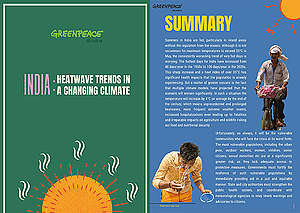 2022 年 5 月綠色和平發表有關印度熱浪的研究報告，綠色和平氣候及天氣分析師 Chris Ng 有份參與和撰寫報告。© Greenpeace