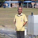泰國沙功那空職業技術學校電力部老師 Anucha 相信，太陽能發電將會成為潮流；他希望當局能以政策支持推動發展可再生能源。© Greenpeace