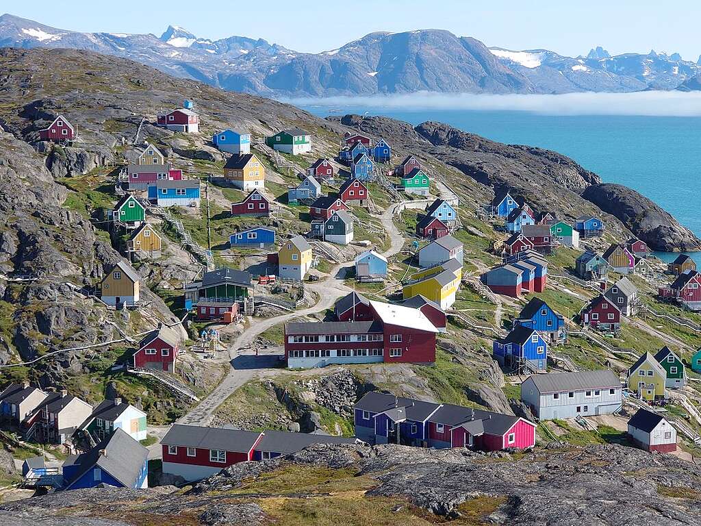約有 293 人定居的格陵蘭小村落 - Kangaamiut。 © Wilson Cheung 