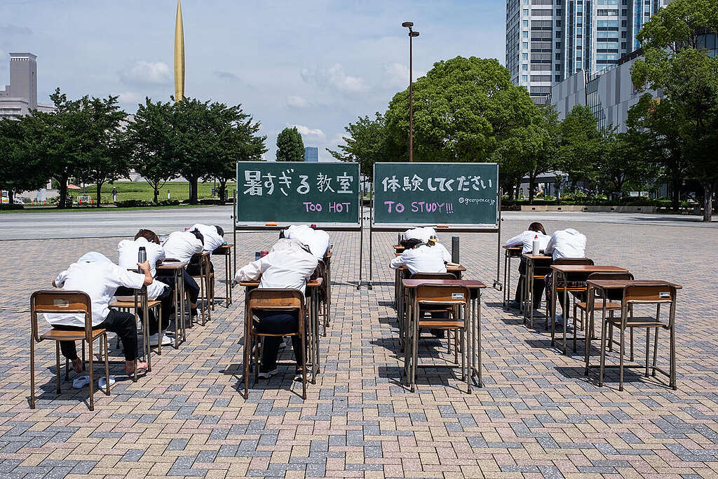 2025 年,綠色和平東亞分部東京辦公室透過全國實地溫測證實單靠冷氣無法抗熱,成功推動橫濱市為 480 所中小學進行隔熱改造;此舉獲多地政府效法,成為城市氣候適應的典範。