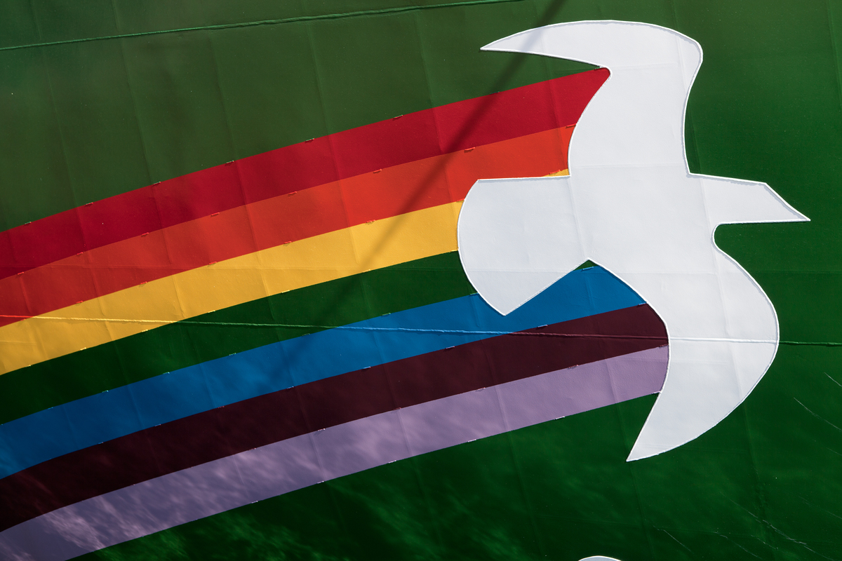 Rainbow Warrior in Baltimore. © Eric Spiegel / Greenpeace
