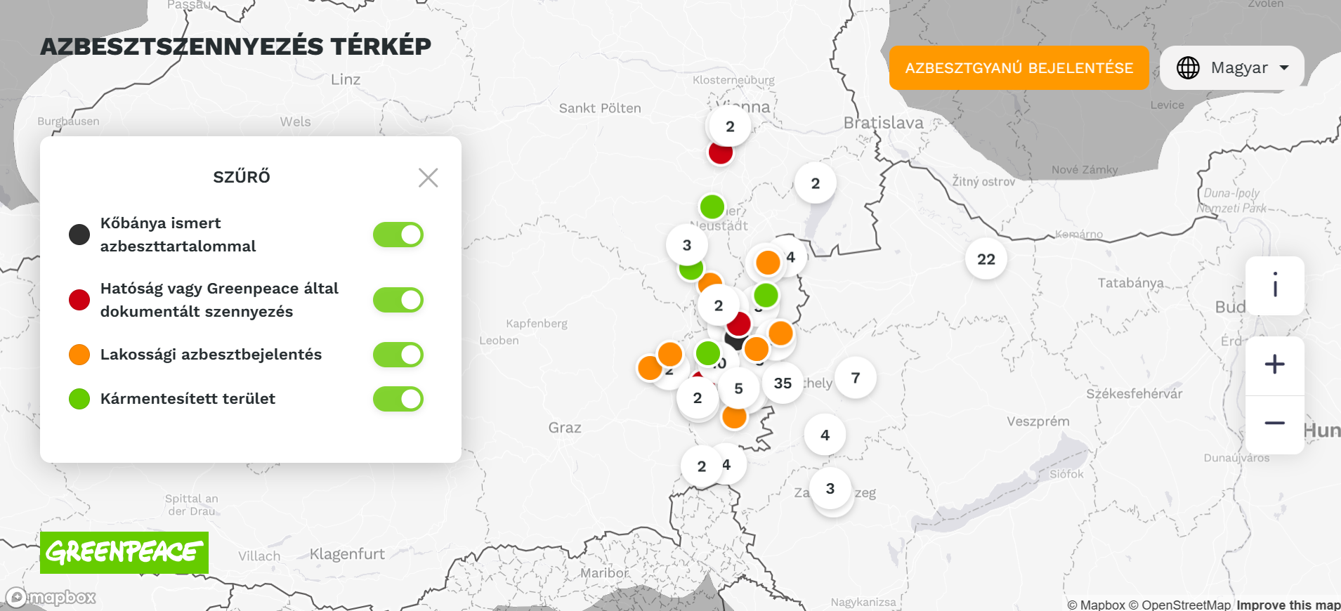 Új azbeszttérképet indított a Greenpeace – lakossági bejelentésekkel segítenék a veszélyes területek feltárását