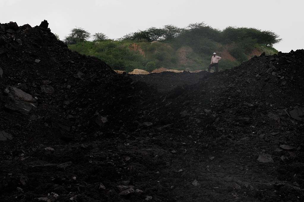 Coal Pile at Padmapur Mine in Chandrapur. © Dhiraj Singh