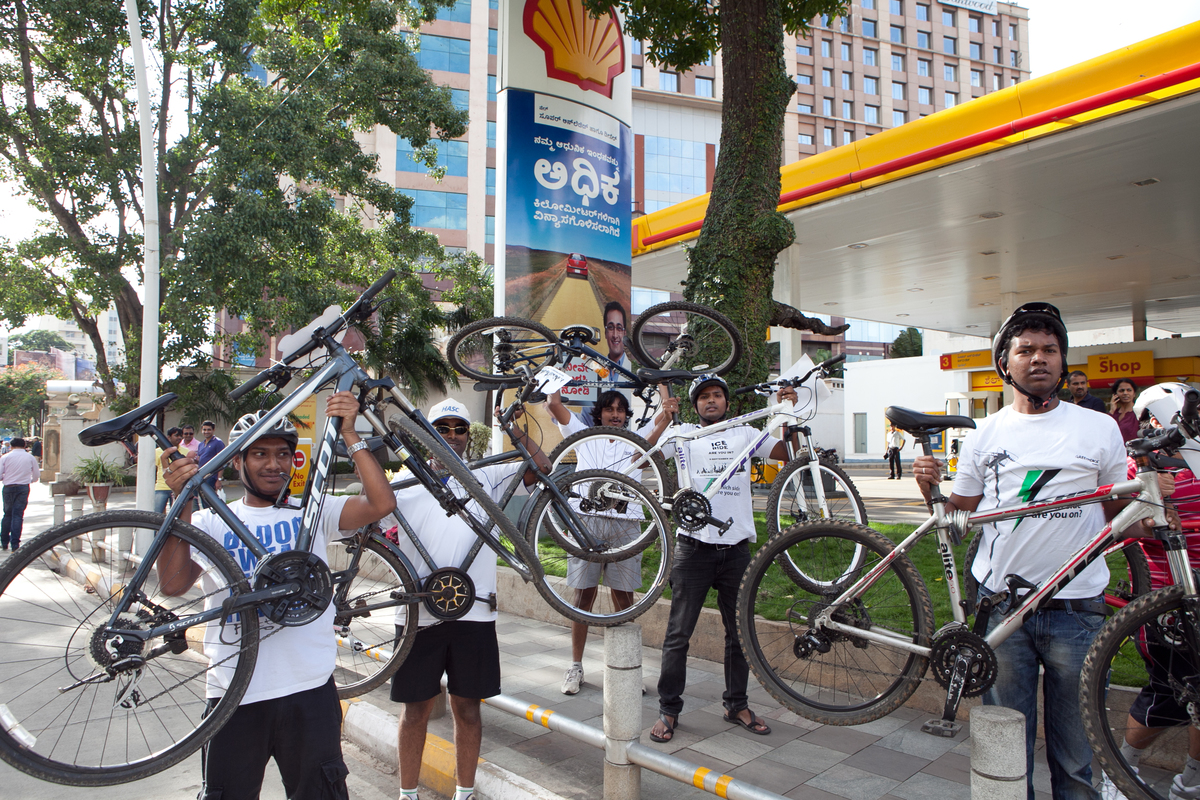 Save the Arctic Ice Ride in Bangalore. © Selvaprakash Lakshmanan