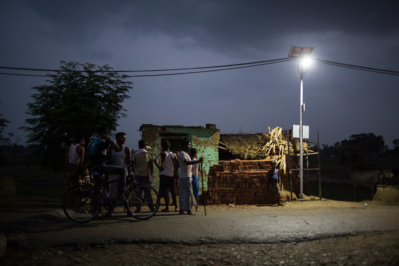 Solar Powered Street Light in Dharnai Village in India