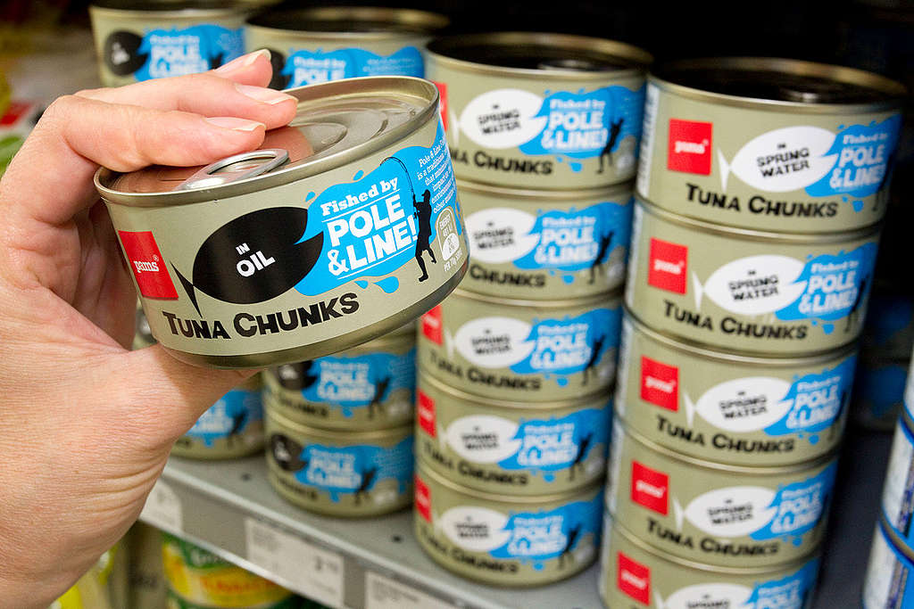 Sustainably Caught Canned Tuna. © Nigel Marple