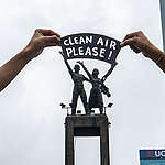 Clean Air Now Photo Op in Jakarta. © Jurnasyanto Sukarno / Greenpeace