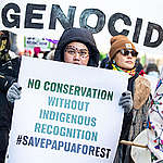 Great March led by Indigenous leaders for Biodiversity and Human Rights during COP15.