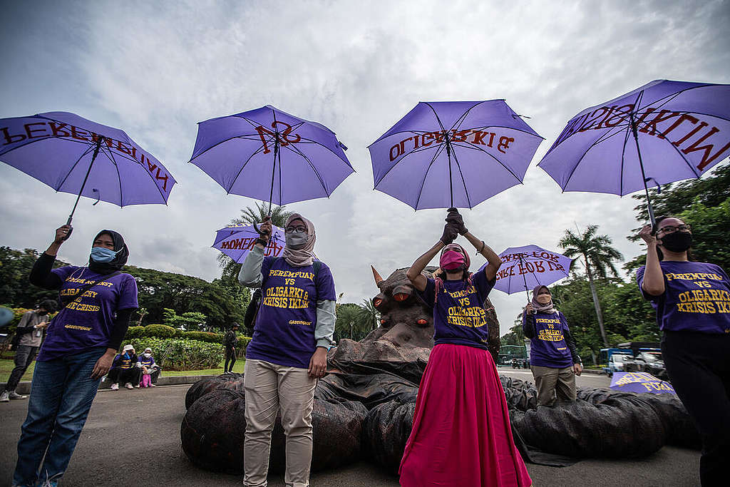 International Women's Day 2022 in Jakarta. © Jurnasyanto Sukarno / Greenpeace International Women's Day 2022 in Jakarta. © Jurnasyanto Sukarno / Greenpeace