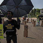 Modern Slavery Of Indonesian Fishers Protest in Jakarta. © Adhi Wicaksono / Greenpeace