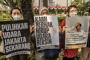 Air Pollution Protest at City Hall in Jakarta. © Jurnasyanto Sukarno / Greenpeace