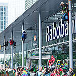 Activists Block the Entrances to Rabobank Headquarters in Utrecht. © Marten  van Dijl / Greenpeace