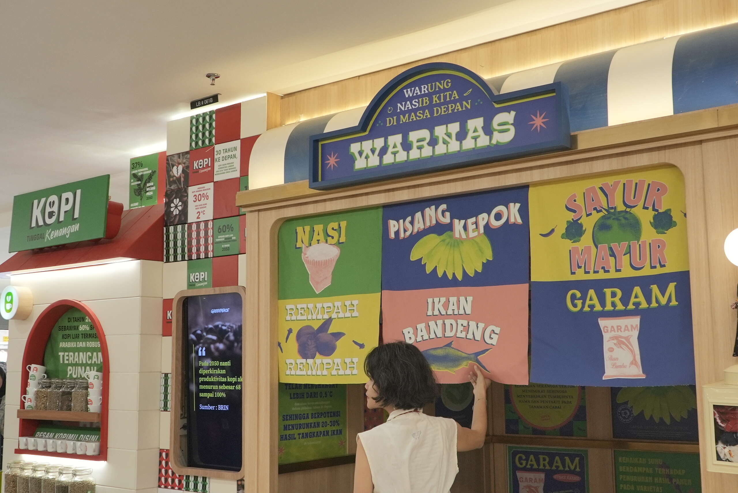 Area "Kedai Kita”, yang terdiri atas Kopi Tinggal Kenangan, Warung Nasib Kita di Masa Depan (WarNas), dan Warung Sejauh Mata Memandang. Area "Kedai Kita”, yang terdiri atas Kopi Tinggal Kenangan, Warung Nasib Kita di Masa Depan (WarNas), dan Warung Sejauh Mata Memandang.